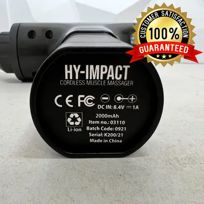 HY-IMPACT Deep Tissue Massage Gun, Cordless Muscle Massager, 6 Speeds, Portable - Thumbnail 5
